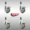 Service Caster 4 Inch 316SS Gray Poly Swivel 7/8 Inch Expanding Stem Caster Set Lock Brake SCC-SS316TTLEX20S414-PPUB-78-4 - alternate 4